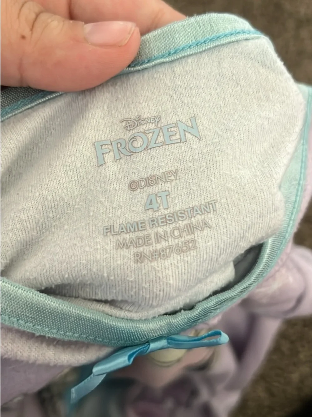 Disney Elsa Lavender and Aqua Girls' Nightgown - Long Sleeve - Picture 2 of 2
